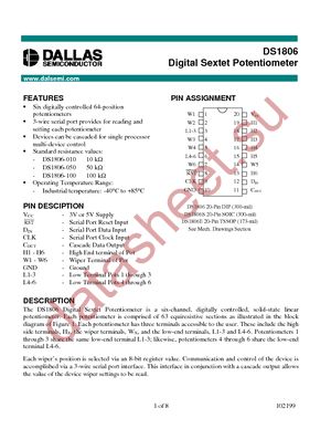 DS1806E-010+ datasheet  